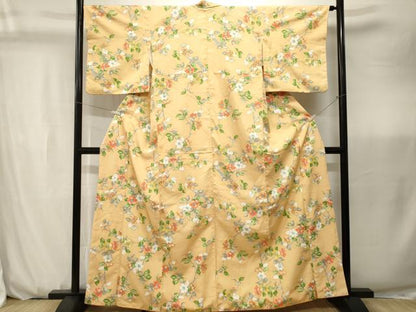 平和屋着物■小紋　枝花文　洗える着物　CABK3688ev