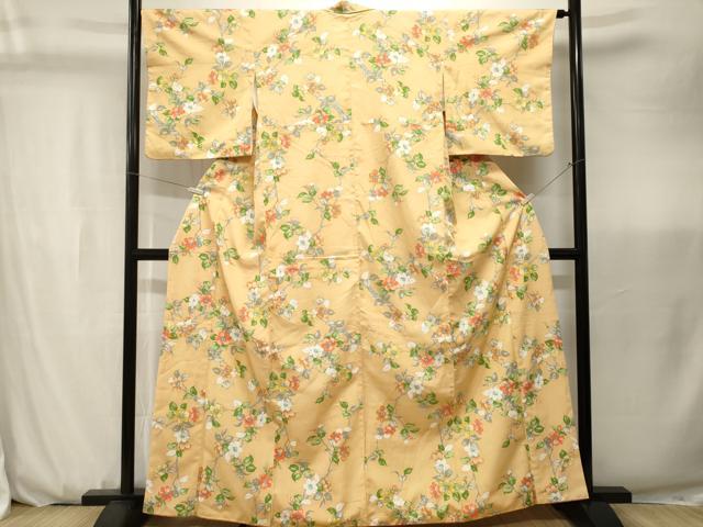 平和屋着物■小紋　枝花文　洗える着物　CABK3688ev