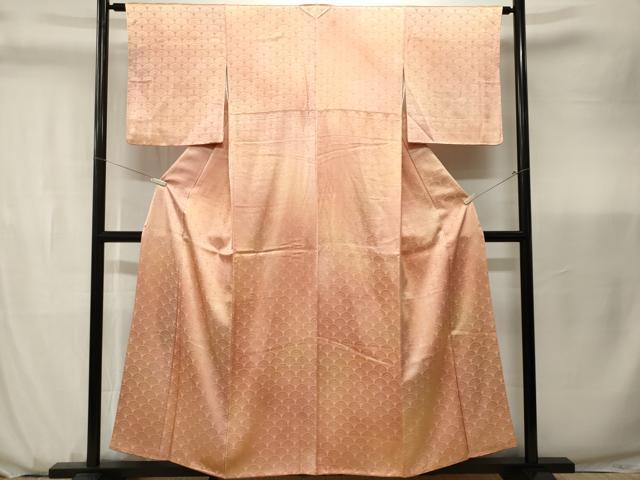 平和屋着物■上質な小紋　霞青海波　暈し染め　正絹　逸品　CABK3691ev