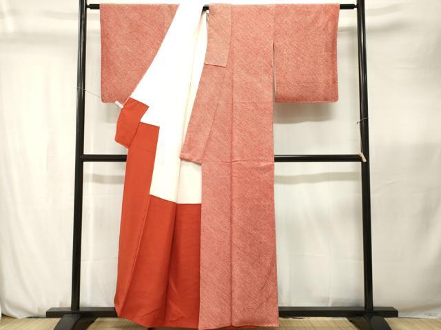 平和屋着物■大変加工の良い総絞り小紋　正絹　逸品　CABK3694ev