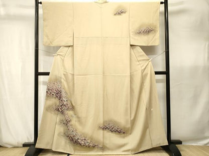 平和屋着物■訪問着　槍梅　金銀彩　正絹　逸品　CABK3704ev