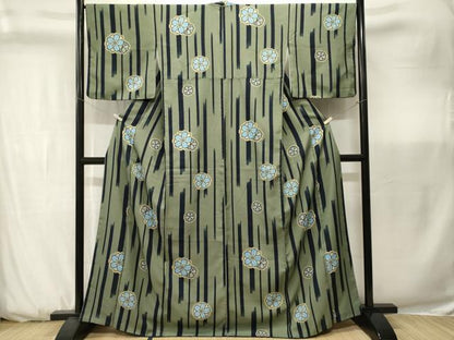 平和屋着物■小紋　舞花文　洗える着物　CABK3714ev