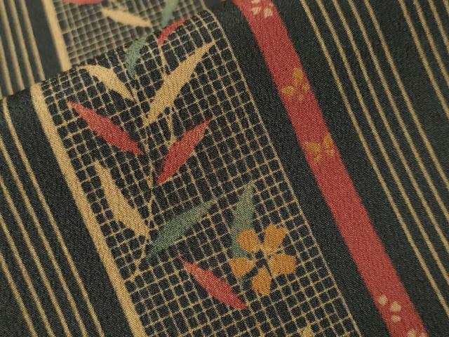 平和屋着物■小紋　草花間道　洗える着物　CABK3719ev