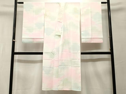 平和屋着物■長襦袢　無双仕立て　松皮菱文　暈し染め　洗える着物　CABK3721ev