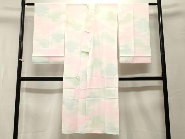 平和屋着物■長襦袢　無双仕立て　松皮菱文　暈し染め　洗える着物　CABK3721ev