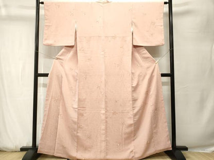平和屋着物■上質な小紋　楓枝花文　正絹　逸品　CABK3727ev