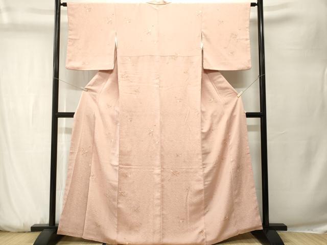 平和屋着物■上質な小紋　楓枝花文　正絹　逸品　CABK3727ev