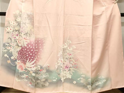平和屋着物■訪問着　花車文　孔雀　暈し染め　正絹　逸品　CABK3739ev