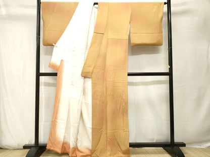 平和屋着物■上質な小紋　霞文　暈し染め　正絹　逸品　CABK3740ev