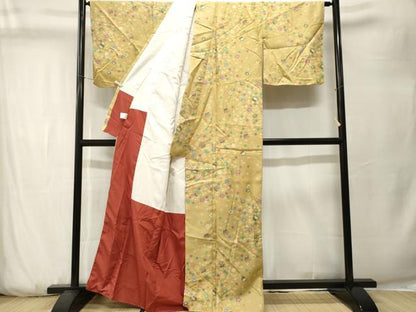 平和屋着物■小紋　舞花文　洗える着物　CABK3741ev