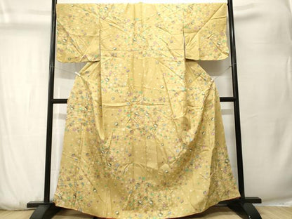 平和屋着物■小紋　舞花文　洗える着物　CABK3741ev