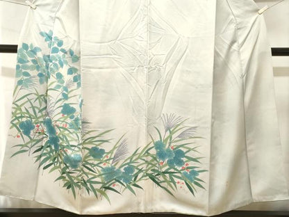平和屋着物■訪問着　芒　木の実蔦の葉文　暈し染め　正絹　逸品　CABK3747ev