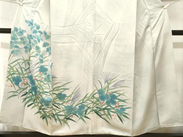 平和屋着物■訪問着　芒　木の実蔦の葉文　暈し染め　正絹　逸品　CABK3747ev