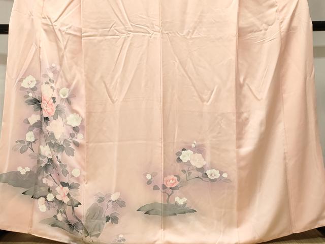 平和屋着物■訪問着　草花文　暈し染め　正絹　逸品　CABK3748ev