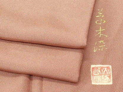平和屋着物■江戸小紋　草木染　鮫小紋柄　正絹　逸品　CABK3749ev