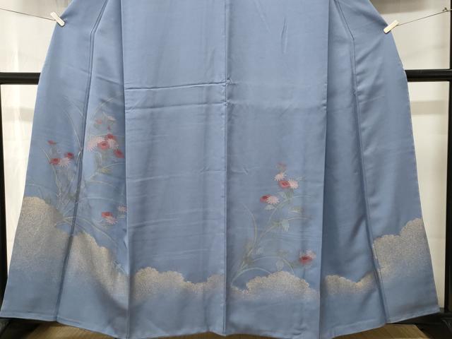 平和屋着物■訪問着　寿光織　草花文　金彩　正絹　逸品　CABK3762ev