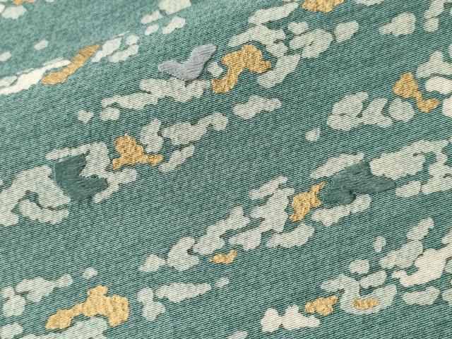 平和屋着物■訪問着　刺繍　抽象文　金彩　正絹　逸品　CABK3763ev
