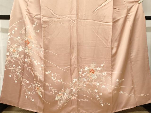 平和屋着物■訪問着　花車文　草花文　正絹　逸品　CABK3767ev