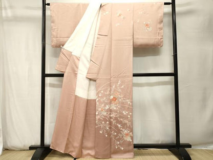 平和屋着物■訪問着　花車文　草花文　正絹　逸品　CABK3767ev