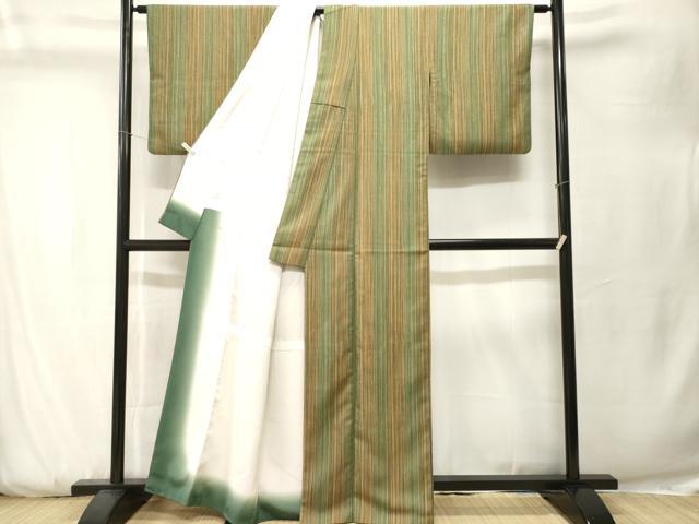 平和屋着物■小紋　間道　洗える着物　CABK3775ev