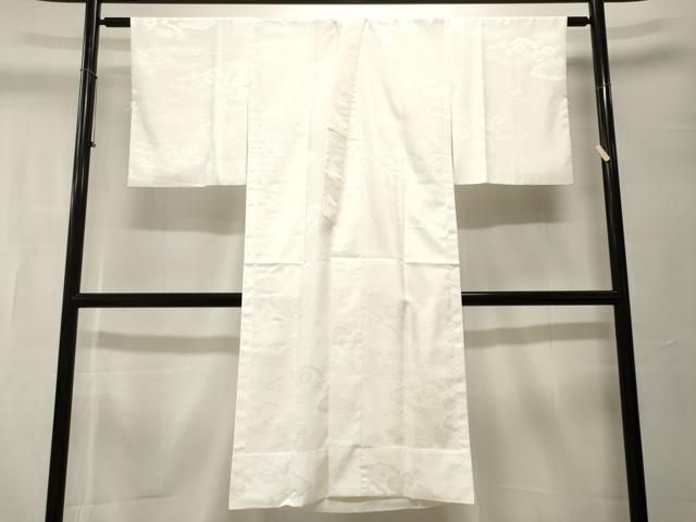 平和屋着物■長襦袢　無双仕立て　流水吉祥花地紋　白色　洗える着物　CABK3777ev