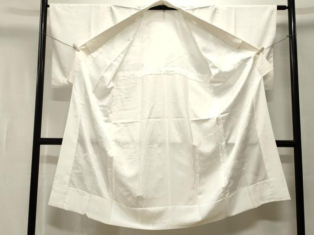 平和屋着物■長襦袢　無双仕立て　流水吉祥花地紋　白色　洗える着物　CABK3777ev