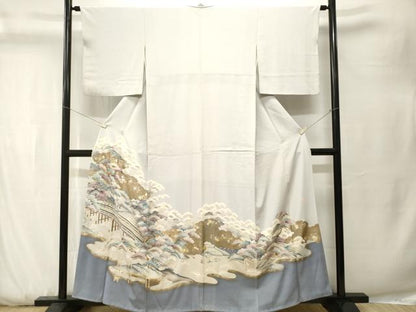 平和屋着物■豪華色留袖　作家物　浜松文　暈し染め　金銀彩　正絹　逸品　CABK3780ev