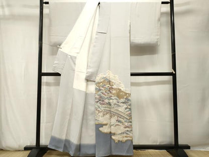 平和屋着物■豪華色留袖　作家物　浜松文　暈し染め　金銀彩　正絹　逸品　CABK3780ev