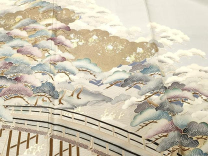 平和屋着物■豪華色留袖　作家物　浜松文　暈し染め　金銀彩　正絹　逸品　CABK3780ev