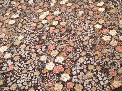 平和屋着物■上質な小紋　辻が花　金彩　正絹　逸品　CABK3783ev