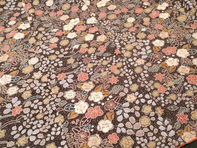 平和屋着物■上質な小紋　辻が花　金彩　正絹　逸品　CABK3783ev