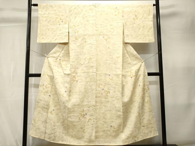 平和屋着物■上質な小紋　渦巻き舞蝶文　正絹　逸品　CABK3793ev