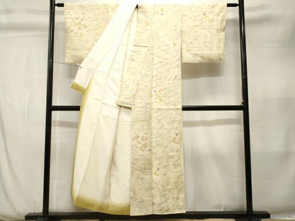 平和屋着物■上質な小紋　渦巻き舞蝶文　正絹　逸品　CABK3793ev
