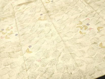 平和屋着物■上質な小紋　渦巻き舞蝶文　正絹　逸品　CABK3793ev