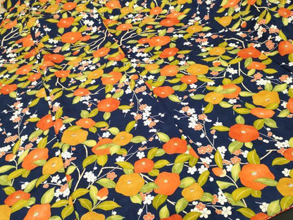 平和屋着物■上質な小紋　枝椿花文　ロング丈　正絹　逸品　CABK3794ev