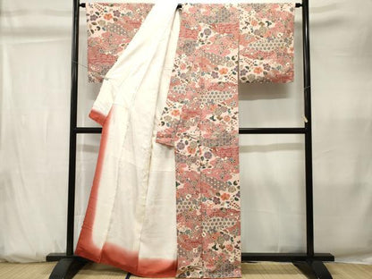 平和屋着物■上質な小紋　辻が花　金彩　正絹　逸品　CABK3796ev