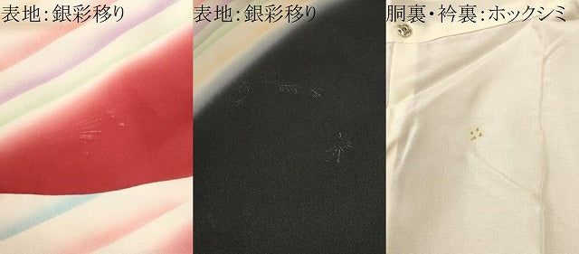 平和屋着物■豪華振袖　霞花蝶文　暈し染め　銀彩　正絹　逸品　CABK3803ev