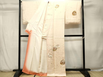 平和屋着物■訪問着　貝合せ人物枝花文　金彩　鈴乃屋扱い　正絹　逸品　CABK3806ev