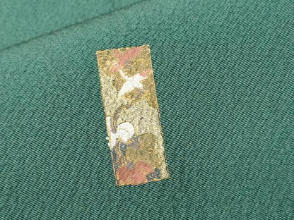平和屋着物■上質な小紋　色紙飛鶴花文　金彩　正絹　逸品　CABK3808ev
