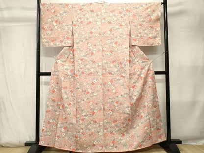 平和屋着物■上質な小紋　辻が花　正絹　逸品　CABK3810ev