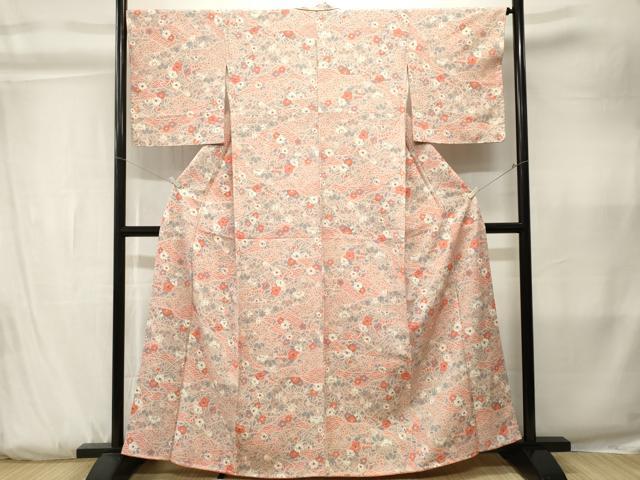 平和屋着物■上質な小紋　辻が花　正絹　逸品　CABK3810ev