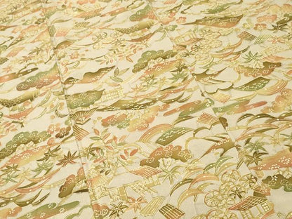 平和屋着物■上質な小紋　風景文　暈し染め　正絹　逸品　CABK3812ev
