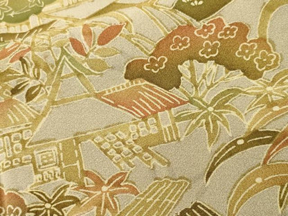 平和屋着物■上質な小紋　風景文　暈し染め　正絹　逸品　CABK3812ev