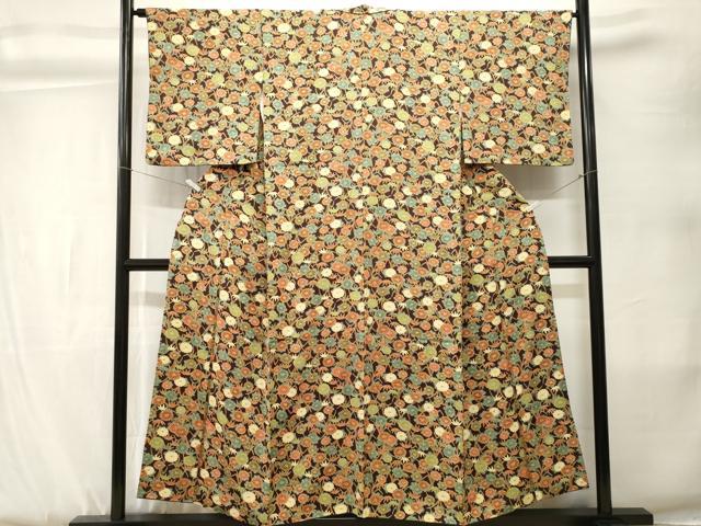 平和屋着物■訪問着　笹菊文　正絹　逸品　CABK3816ev
