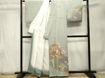 平和屋着物■訪問着　辻が花　暈し染め　金彩　正絹　逸品　CABK3820ev