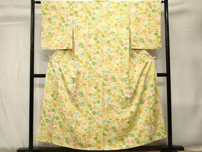 平和屋着物■上質な小紋　枝桜文　正絹　逸品　CABK3826ev