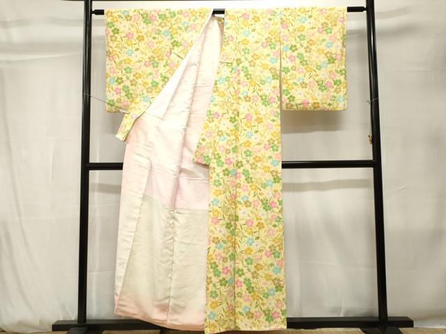 平和屋着物■上質な小紋　枝桜文　正絹　逸品　CABK3826ev