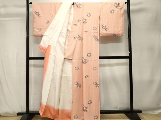 平和屋着物■上質な小紋　草花文　金彩　正絹　逸品　CABK3827ev