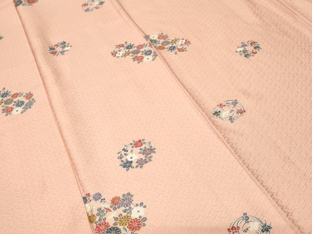 平和屋着物■上質な小紋　草花文　金彩　正絹　逸品　CABK3827ev