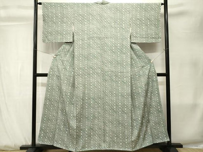 平和屋着物■上質な小紋　菱幾何学文　正絹　逸品　CABK3828ev
